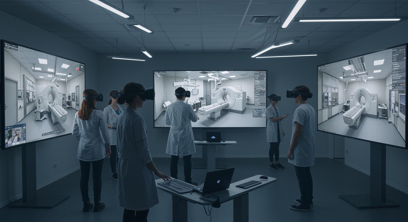 Uso de recorridos virtuales interactivos en 360° para mejorar la familiarización con el departamento de radiología.