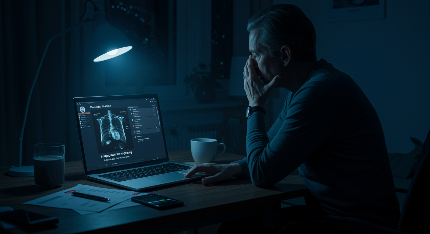 Tot sol amb el diagnòstic: Una anàlisi reflexiva sobre l'accés a l'informe d'imatge i la càrrega emocional.